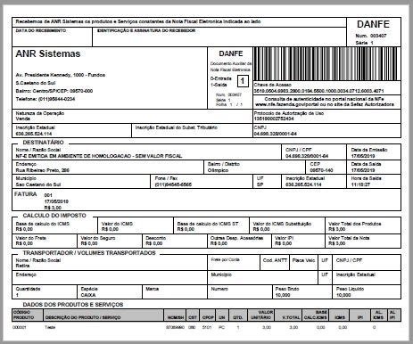 Anr Sistemas Nota Fiscal Eletr Nica