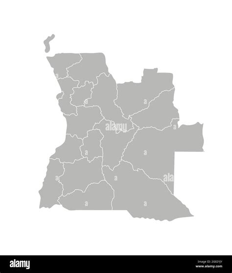 Vector Isolated Illustration Of Simplified Administrative Map Of Angola