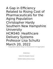 Addressing The Rising Cost Of Pharmaceuticals For The Aging Course Hero