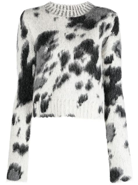 Stella Mccartney Leopard Print Round Neck Jumper Farfetch