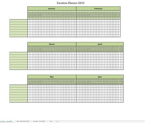 Employee Vacation Calendar Template 2020 | Calendar Template Printable