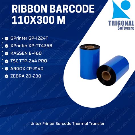 Jual RIBBON BARCODE WAX RESIN UKURAN 110 X 300 METER 110x300 M