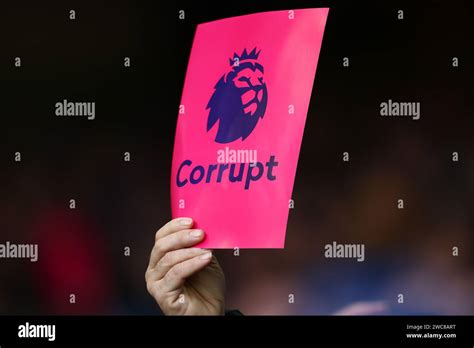 Liverpool Uk 14th Jan 2024 Corrupt Sign Is Being Held Up By An