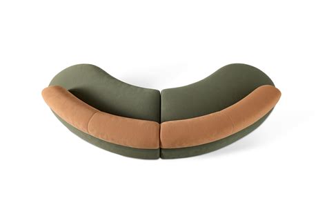 A Luca Curved Studio Pip Sofas In Kvadrat Mizmaze WAS 11 990 NOW