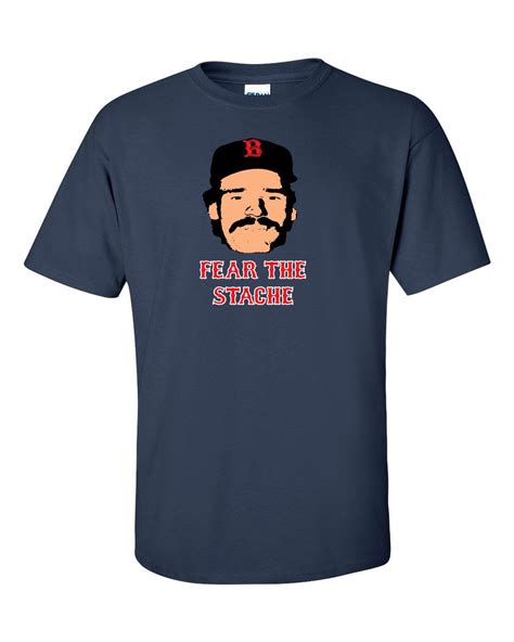 Wade Boggs Boston Red Sox Fear The Stache Jersey T Shirt S Xl Ebay