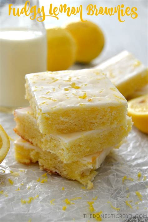 Fudgy Lemon Brownies