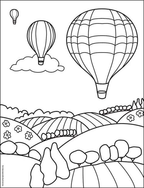 Pin By Bru Pama On Primavera Hot Air Balloons Art Coloring Book Art