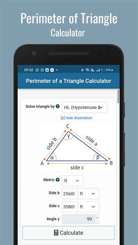 Perimeter Of A Triangle Calculator App On The Amazon Appstore