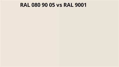 RAL 080 90 05 Vs 9001 RAL Colour Chart UK