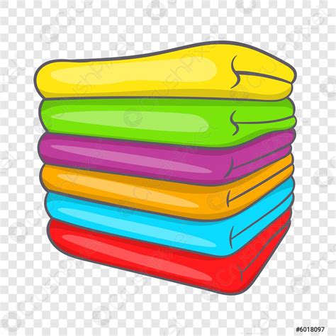 Towel Stack Icon In Cartoon Style Stock Vector Crushpixel