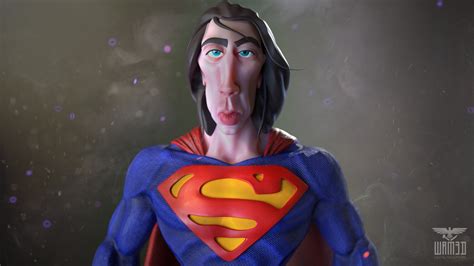 William Alejandro Arias - Superman Fan Art Nicolas Cage 3d Printable