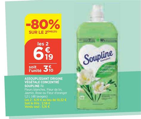 Promo Assouplissant Origine V G Tale Concentr Soupline Chez Bi