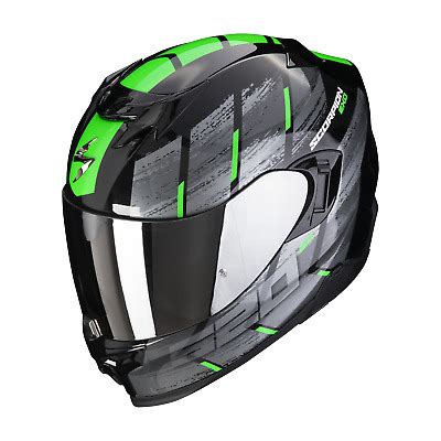 Scorpion Exo Evo Air Maha Black Green Full Face Helmet New Fast