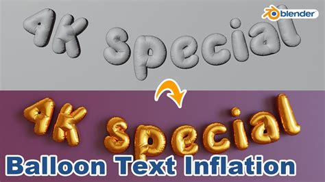 Easy Text Balloon Inflation Effect In Blender YouTube