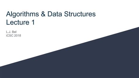 Algorithmsdatastructures Icsc2018pptx