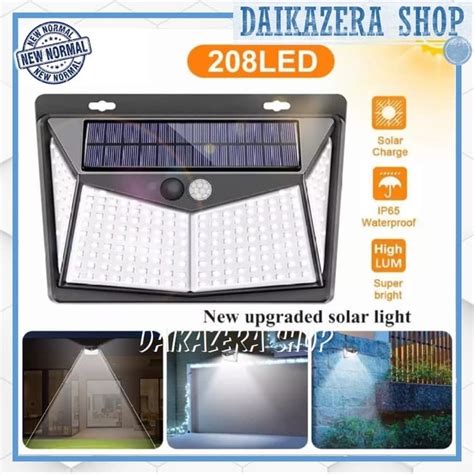 Jual Lampu Taman Dinding Solar Panel Sensor Gerak 208 LED Shopee