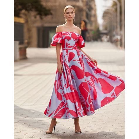 Vestido Midi De Marfil Barcelona 7J1N5