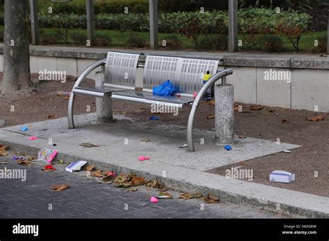 Nitrous Oxide canisters, balloons and boxes litter the Thames Path after youths spend the night ...