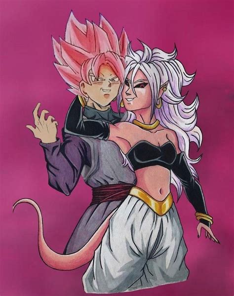 Goku Black Ssj Rose X Majin Android 21 Dragon Ball Know Your Meme Dragon Ball Goku Dragon