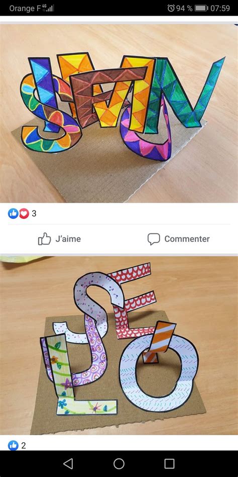 Two Photos With The Same Type Of Paper Cut Out To Look Like Letters And