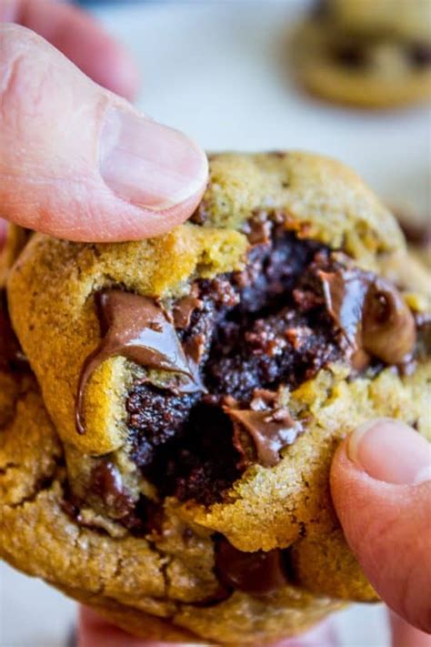 Brownie Stuffed Chocolate Chip Cookies The Food Charlatan