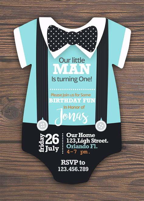 Bow Tie Onesie Birthday Invitation Amazing Designs Us In Baby