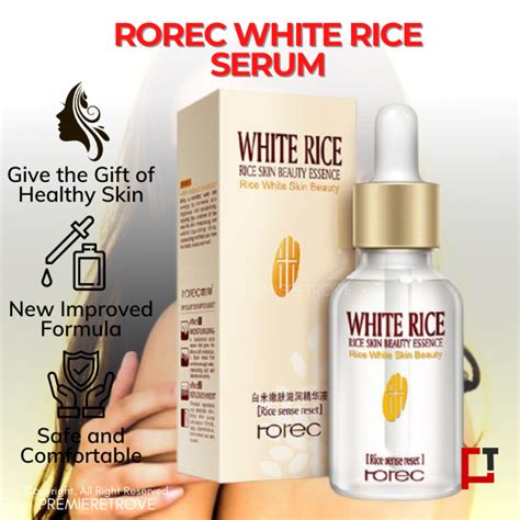 Original Rorec White Rice Serum Whitening Essence 15ml Reduces