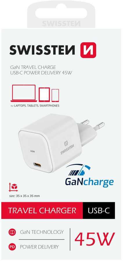 Swissten Gan Travel Charger Usb C W Ema Kaina Varle Lt