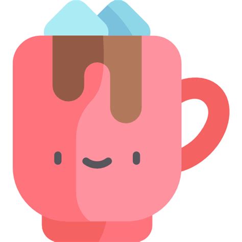 Hot Chocolate Kawaii Flat Icon