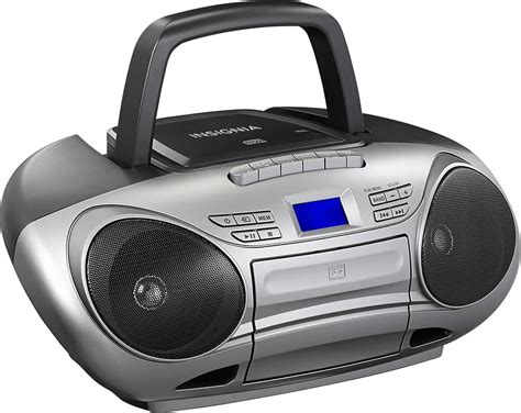 CD/Cassette Boombox with AM/FM Radio Black/Gray NS-BCDCAS1 - Best Buy