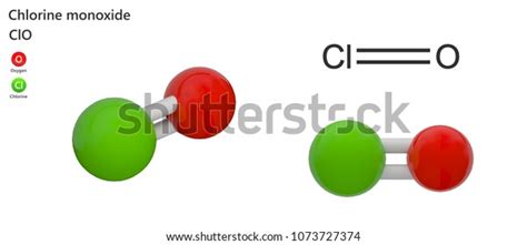 Chlorine Monoxide Chemical Radical Chemical Formula: стоковая иллюстрация, 1073727374 | Shutterstock