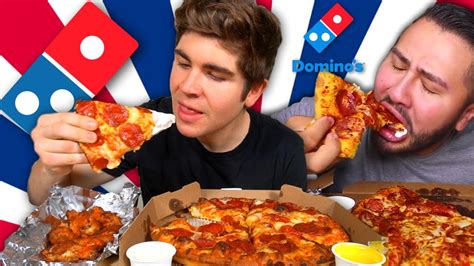 Dominos Pizza Hot Wings Mukbang Feast Steven Sushi Favorite Meal