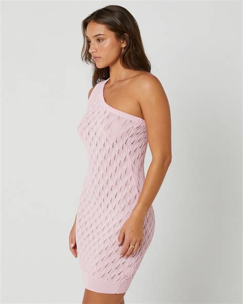 Sndys Claire One Shoulder Mini Dress Pink Surfstitch