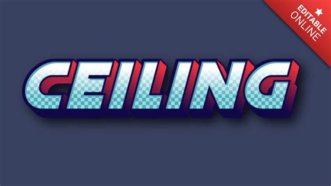 Ceiling Text Effect Generator Textstudio