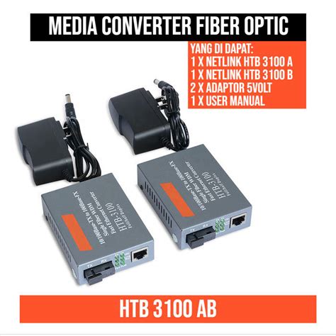 Netlink Htb Ab Htb Media Converter Fiber Optic Fo Konverter