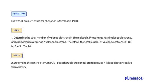 SOLVED: Draw the Lewis structure for phosphorus trichloride, PCl3.