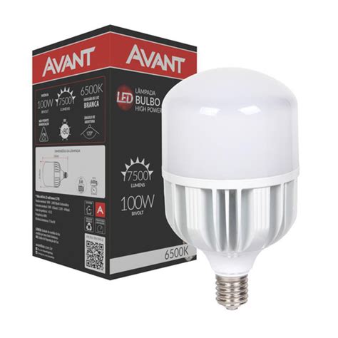 Lâmpada Led Bulbo 100W Avant Luz Branca 6500K Alta Potência em Promoção