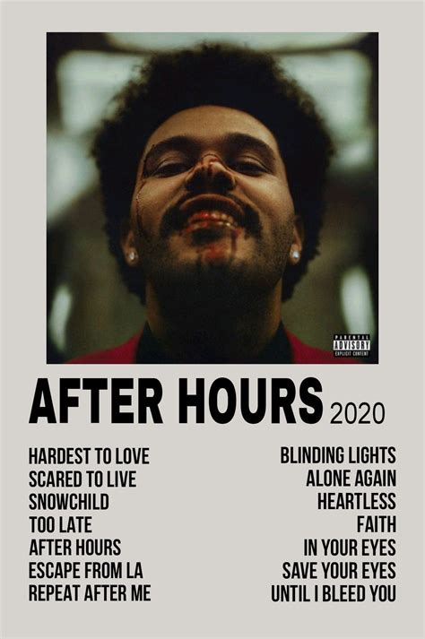 Poster After Hours Album In 2024 The Weeknd Album Cover Graffiti