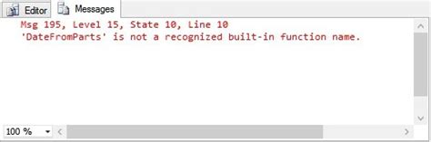 Sql Server Datefromparts Function Sample Code