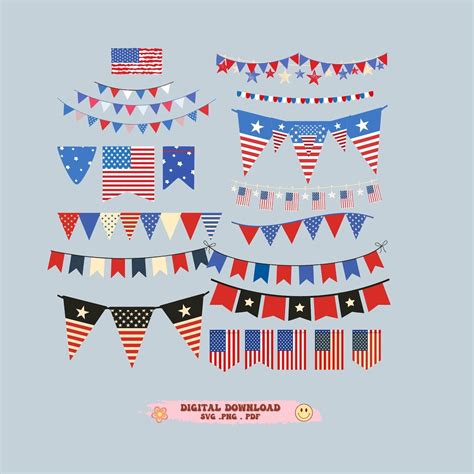 Bunting Svg Bunting Banner Svg Bunting Flags 4th Of July Bundle