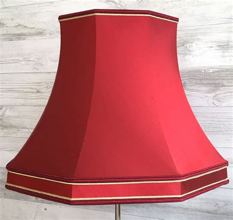 Festive Feels With This Beautiful Red Lampshade With Gold Trim