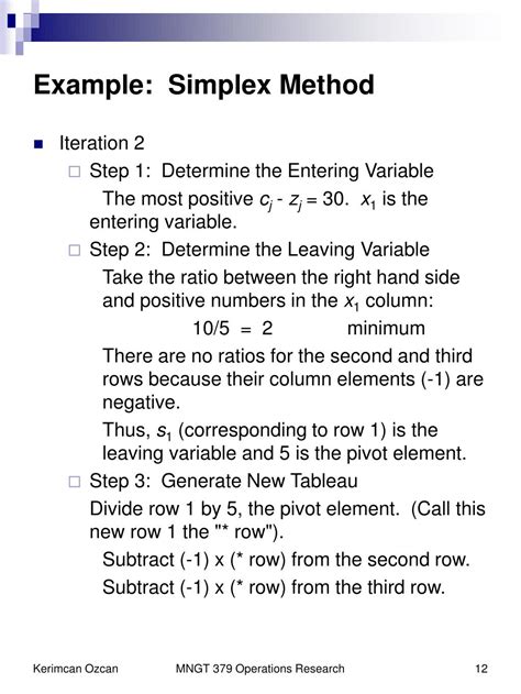 Simplex Method For Solving Linear Programming