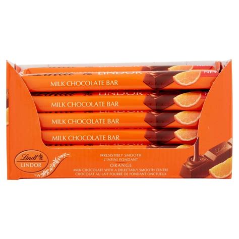 Lindt Lindor Orange Milk Chocolate Treat Bar 38g 24 X 38g Bars EBay