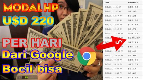 Cara Dapat Uang Dollar Dari Google Usd Per Hari Youtube