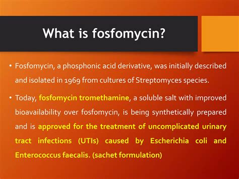 Fosfomycin Injection Ppt