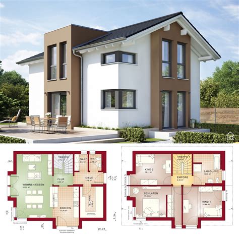 Einfamilienhaus Neubau Modern Mit Satteldach Bauen Haus Grundriss