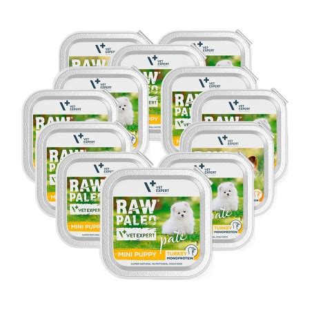 Raw Paleo Pate Mini Puppy Turkey X G Mokra Karma Dla Szczeni T