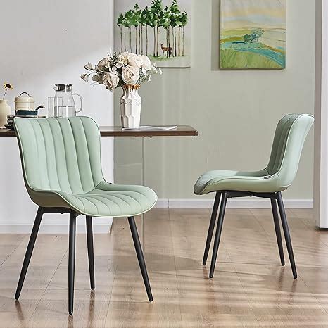 Amazon Younuoke Green Dining Chairs Set Of Upholstered Mid