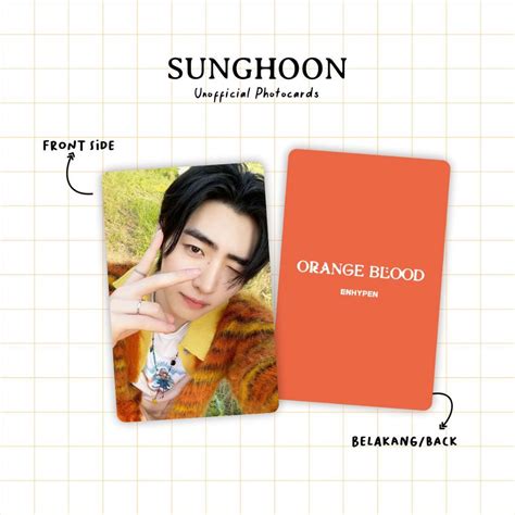 Jual Photocard Enhypen Orange Blood All Member Unofficial Shopee