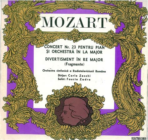 W A Mozart Concert nr 23 pentru pian si orchestră in la major